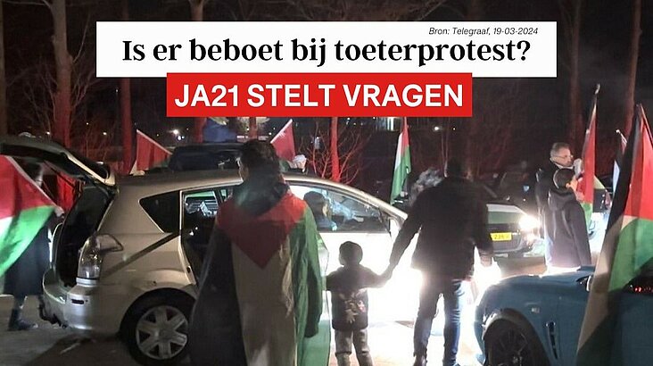 JA21 vraagt naar beboeting van toeterprotest