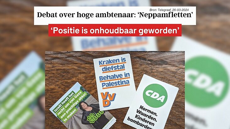 Hoge ambtenaar verspreidt neppamfletten om politieke partijen te beschadigen